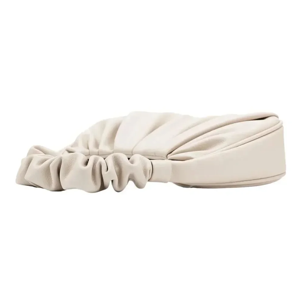 JW PEI Gabbi Ruched Hobo Handbag - Ivory Ruched Handle
